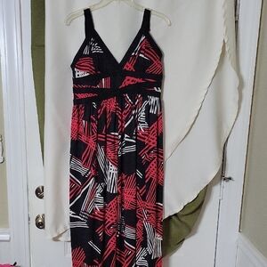 Sofia by Sofia Vergara Black and Red Maxi Sundress